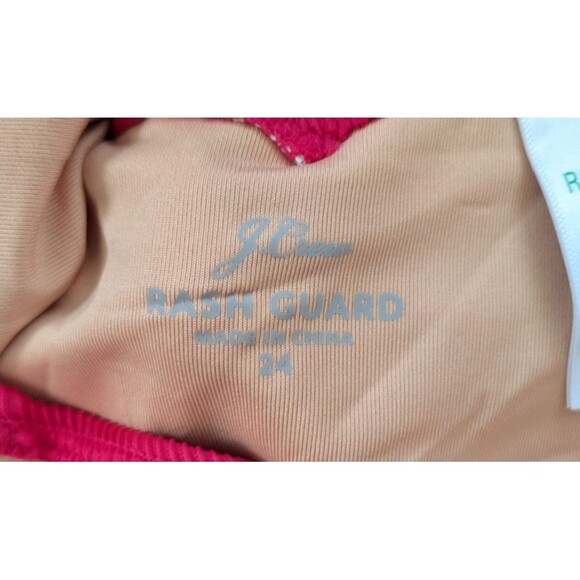 J. Crew Active Ribbed Long Sleeve One Piece Swimsuit Rash Guard Pink SZ 3X/24 - Picture 12 of 16